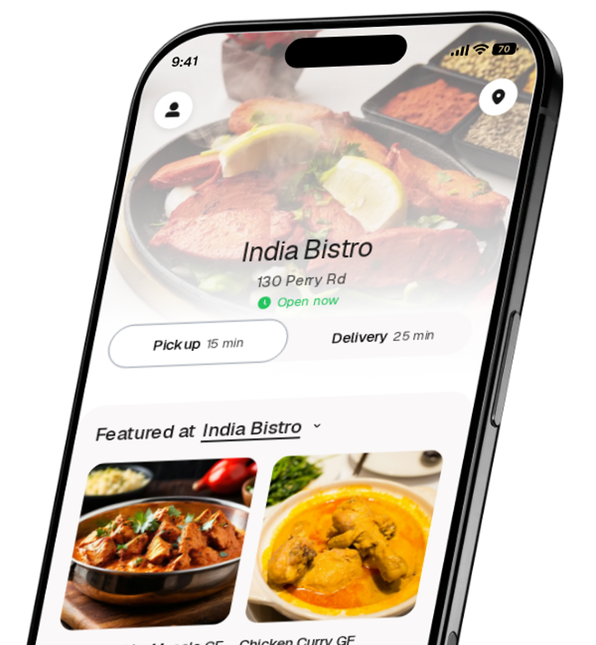 India Bistro app preview